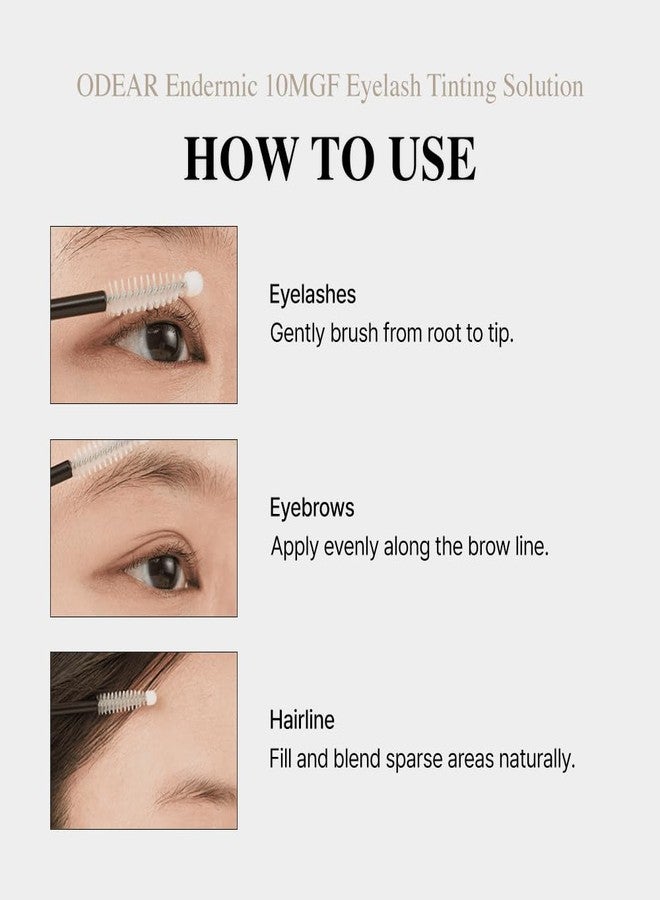 ODEAR Endermic 10MGF Eyelash Tinting Solution – Advanced Growth Serum for Stronger Lashes & Brows - Image 5